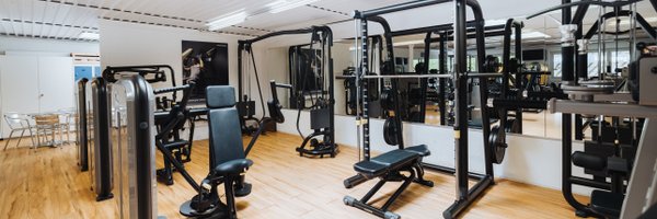BUDGET Fitness Frick Industrie: Stimmungsbild mit Kraftgeräten und Kabelzugturm in lichtdurchflutendem Trainingsraum.