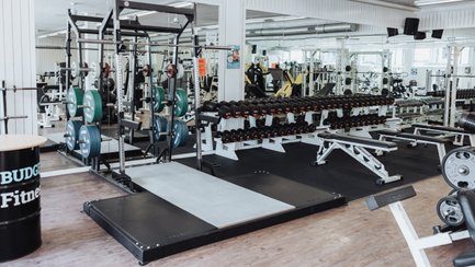 BUDGET Fitness Birrhard: Power Rack von Eleiko und Kurzhanteln