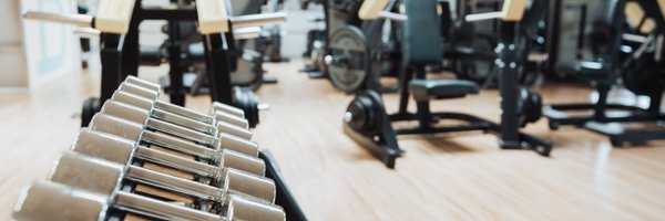 BUDGET Fitness Frick Industrie: Stimmungsbild mit perfekt aufgeräumten Kurzhanteln und beliebte Plate-Loaded-Kraftgeräten von Technogym in lichtdurchflutendem Trainingsraum.