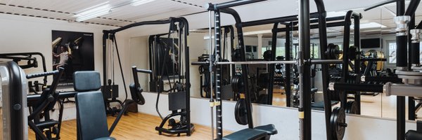 BUDGET Fitness Frick Industrie: Stimmungsbild mit Kraftgeräten und Kabelzugturm in lichtdurchflutendem Trainingsraum.