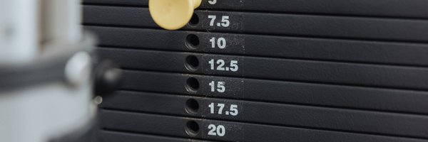 BUDGET Fitness: Stimmungsbild mit gesteckter Gewichtsscheibe an Kraftmaschine